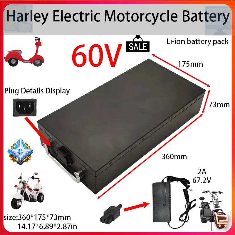 72V 30Ah Lifepo4 Battery Pack - 60V 20Ah-60Ah High Capacity Li-ion Battery