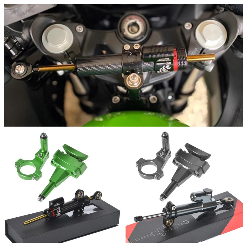 For Kawasaki 500 2024 - Motorc - Steering Damper Stabilizer Kit Cnc ulasan dan harga