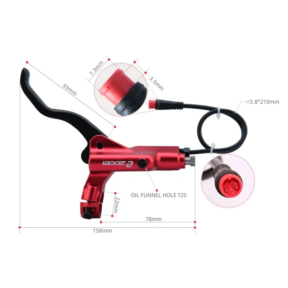 ZOOM HB-876E 4-piston Disc Hyd - Zoom Hydraulic Brake 4 Piston E-Scooter ulasan dan harga