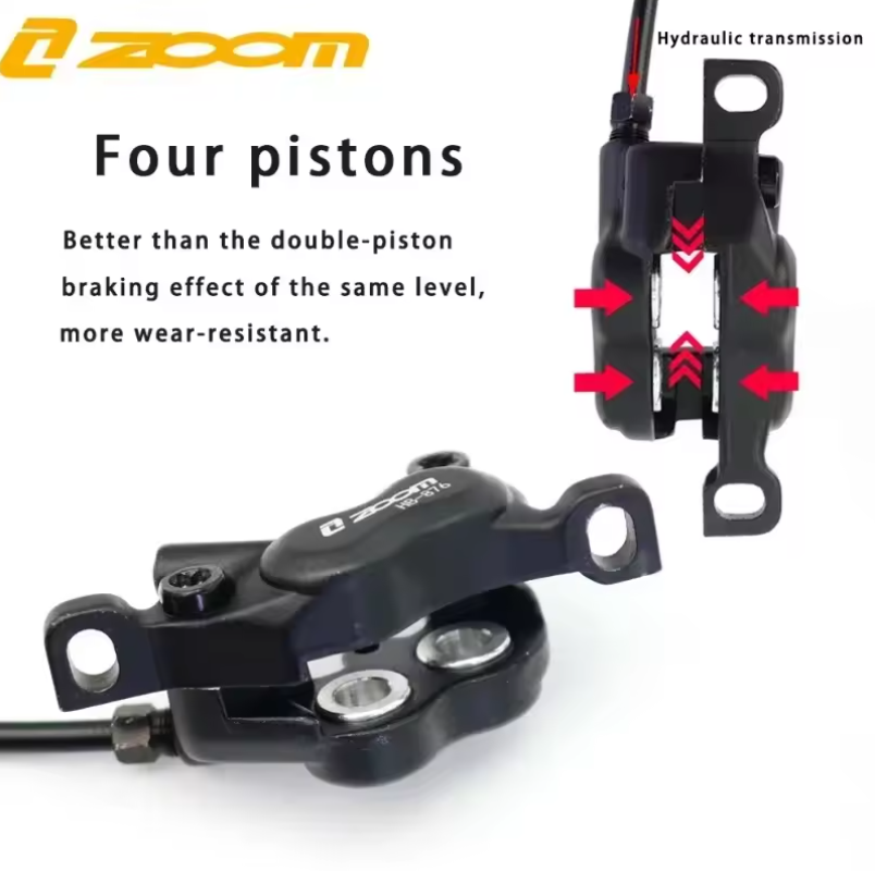 ZOOM HB-876E E-Bike 4-Piston H - Zoom Hydraulic Brake 4 Piston E-Scooter ulasan dan harga