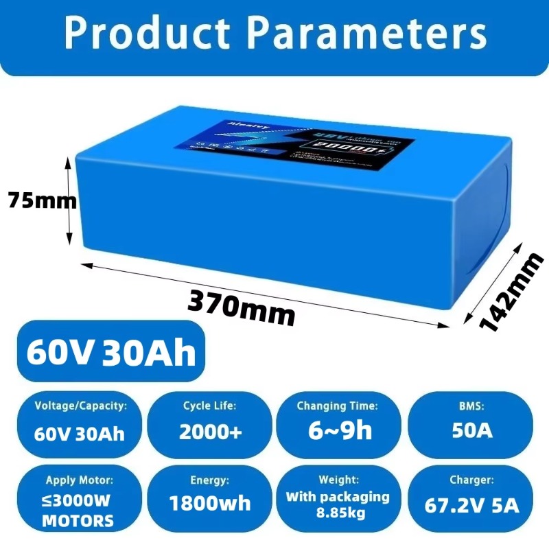 Aleaivy 60V 20Ah 30Ah 21700 Li - 60V 30Ah 21700 Battery Pack ulasan dan harga